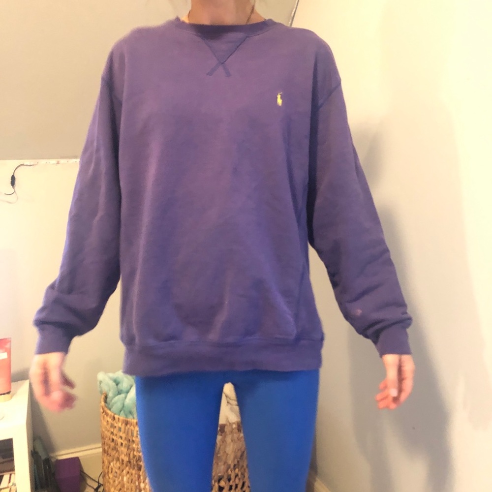 Purple polo crew neck